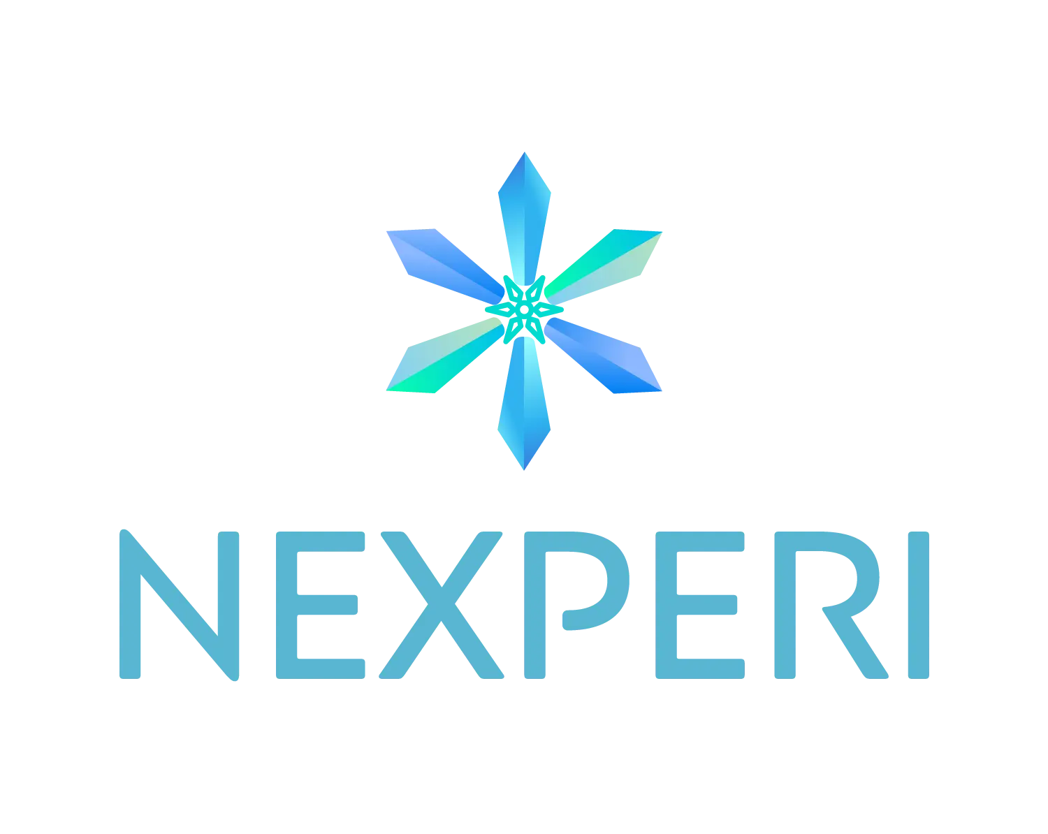 大阪拠点：NEXPERI(ネクスペリ)のロゴ(縦)。